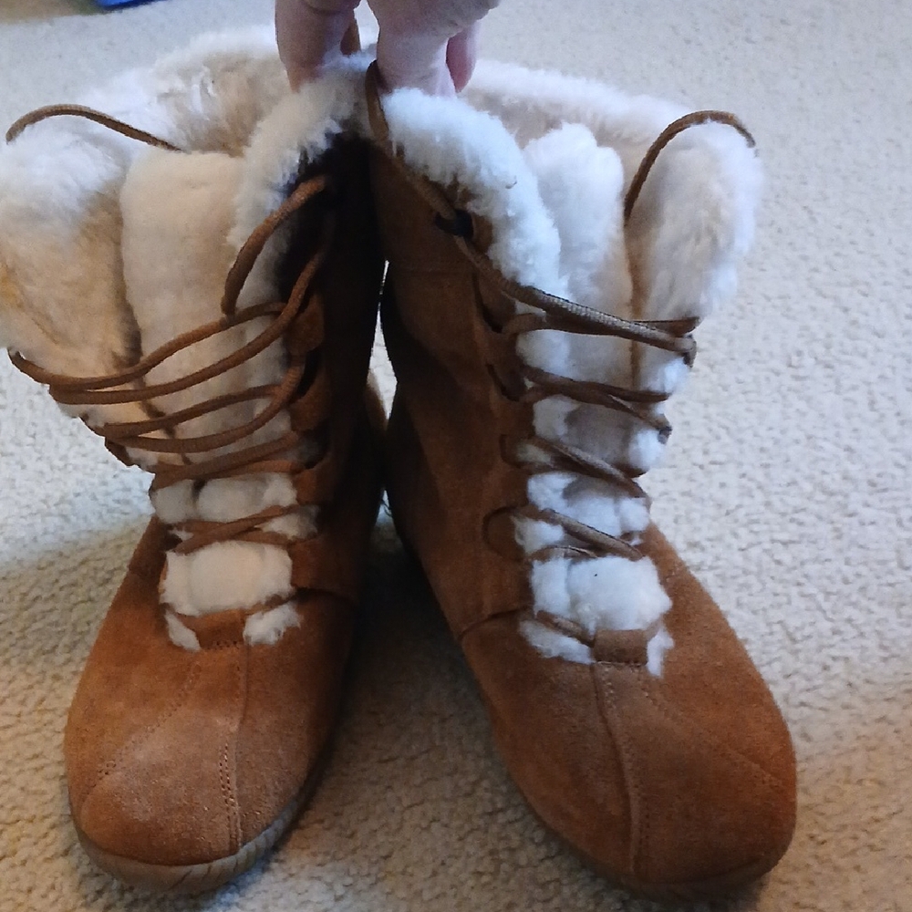 Style & Co Tan Suede Winter Boots - Picture 3 of 7